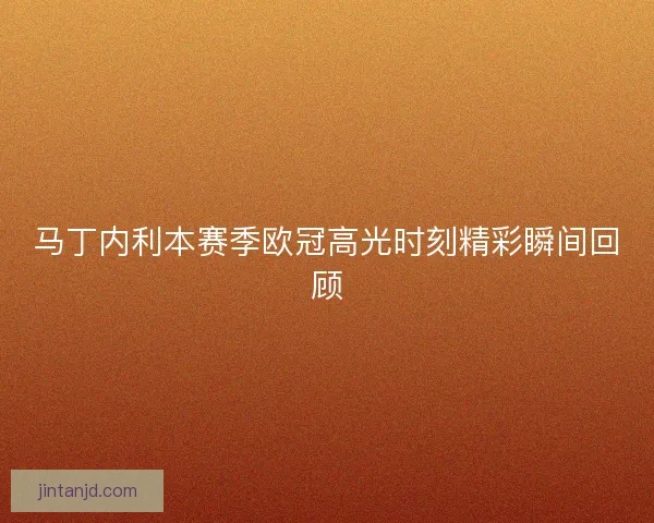 马丁内利本赛季欧冠高光时刻精彩瞬间回顾